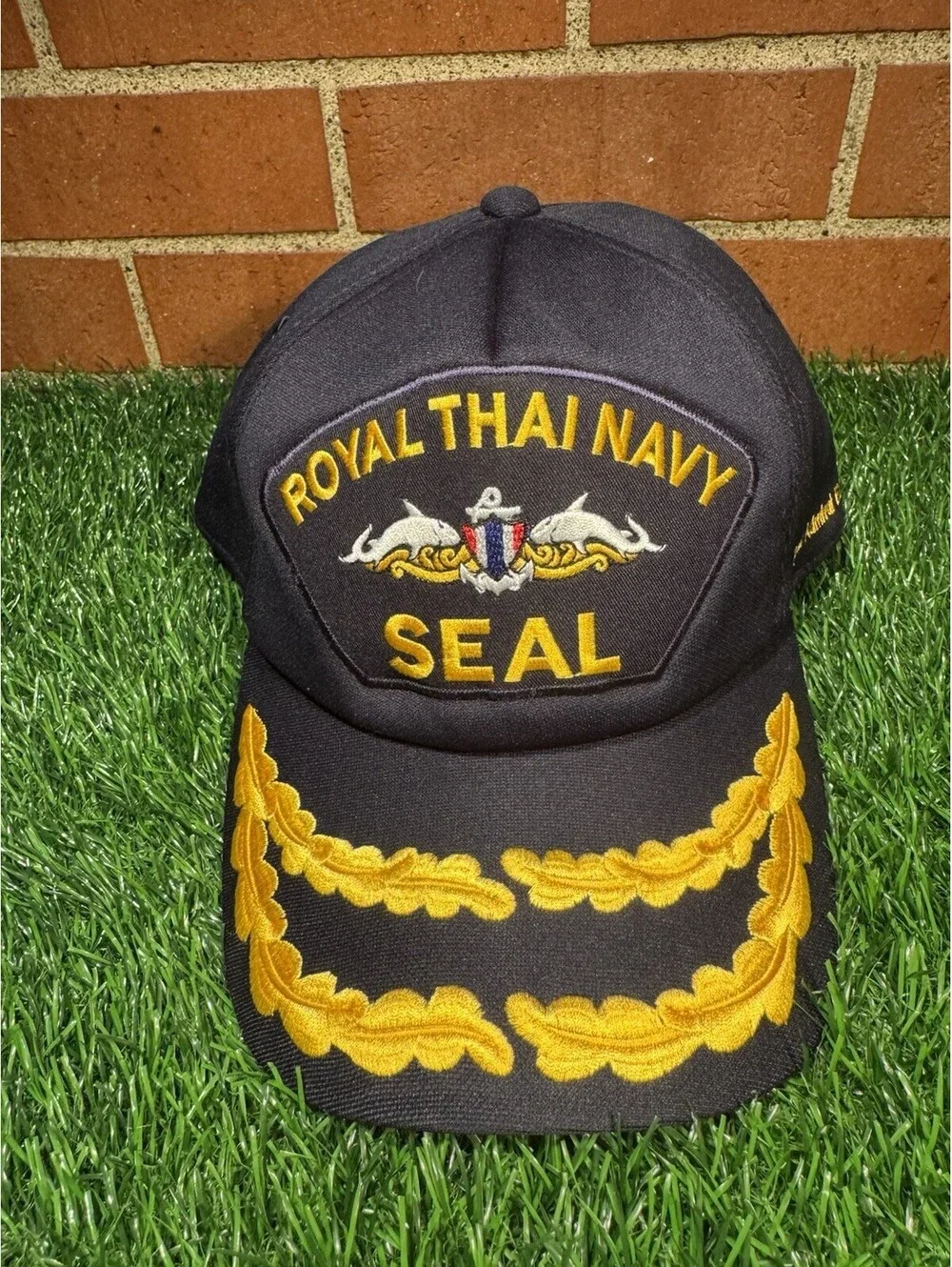VTG 80’s Royal Thai Navy Seal Click Strap Hat Rear Admiral Edward G. Winters